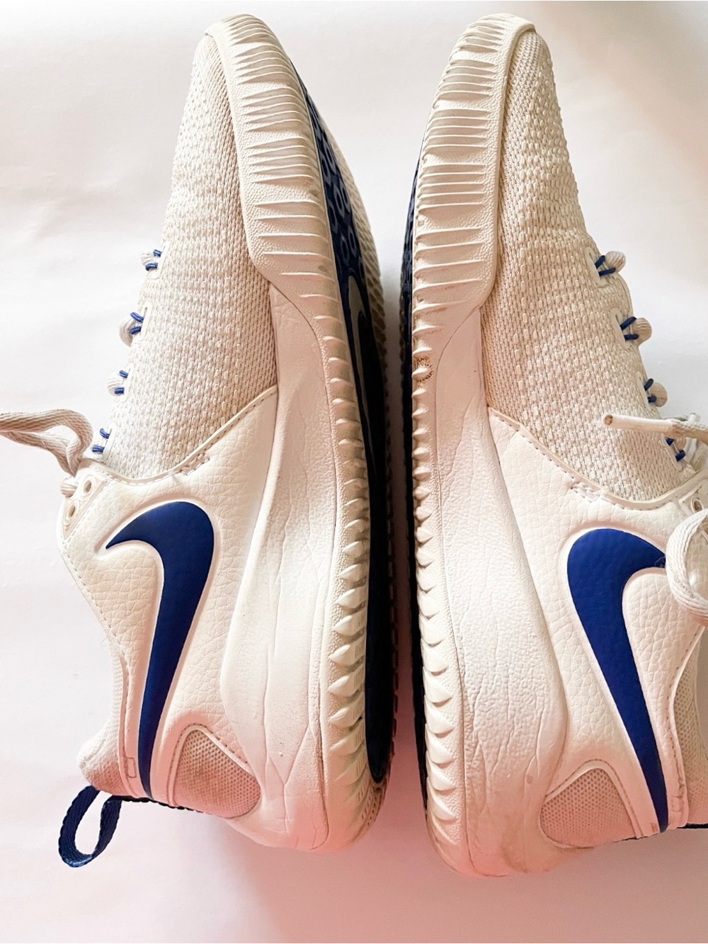 Nike White Sneakers with Blue Swoosh Accents - Picture 8 of 9